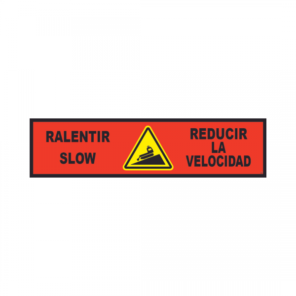 Banderole horizontale 2000X500 "RALENTIR" Damage FR-EN-ES  # MONTEE BANH004-M